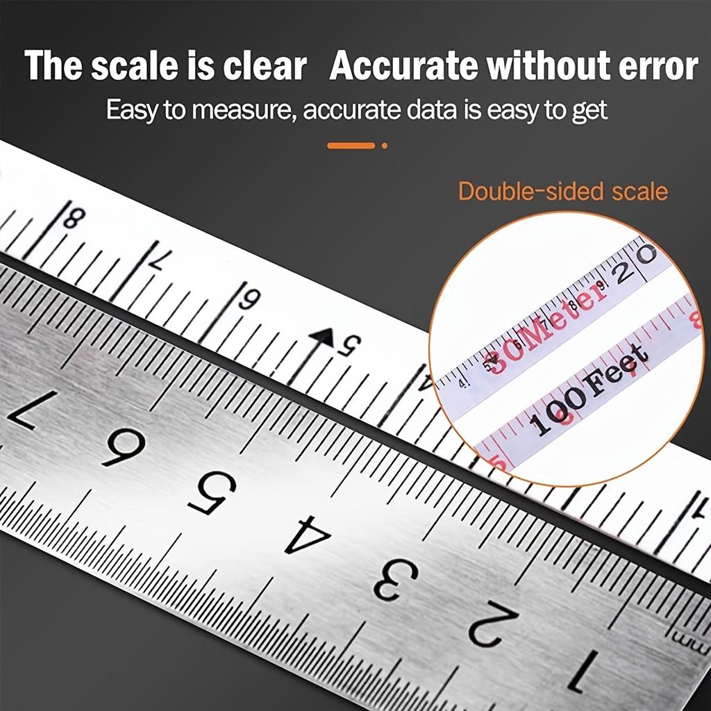 20m/50m/100m(65ft/164ft/328ft) Long Fiberglass Tape Measure Double Face Printing Inch/Metric for Construction Work