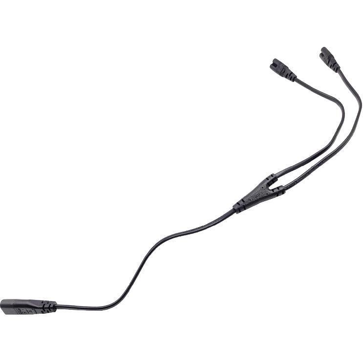 2ft C8 to Dual C7 Y Split AC Power Cable Cord 1 in 2 Out Plug Connector