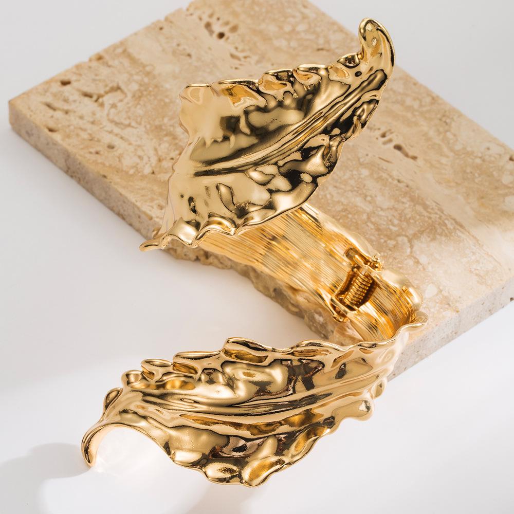 JYL TS Bracelet Women s  Metal Leaf Design Enhances Sophistication And Nature Gold испанские синий