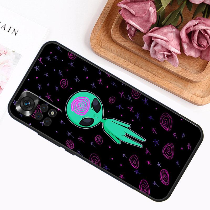 Alien Kawaii Art Case For Xiaomi Redmi Note 14 12 11 9 10 13 Pro 9S 10S 11S 12S Redmi 13C 14C 10C 12C Cover