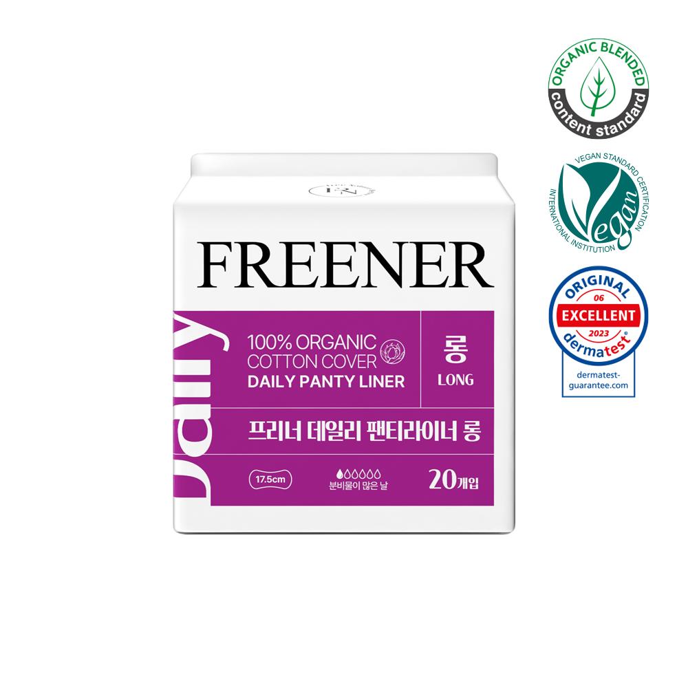 

Choose one of four FREENER sanitary pads (medium / large / overnight / panty liner) Panty Liner Long 20P
