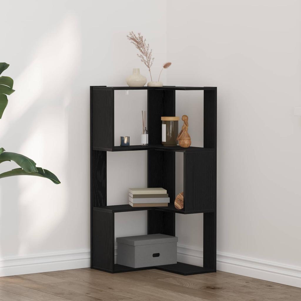 Bookshelf Black Oak Effect 50 x 50 x 102 cm
