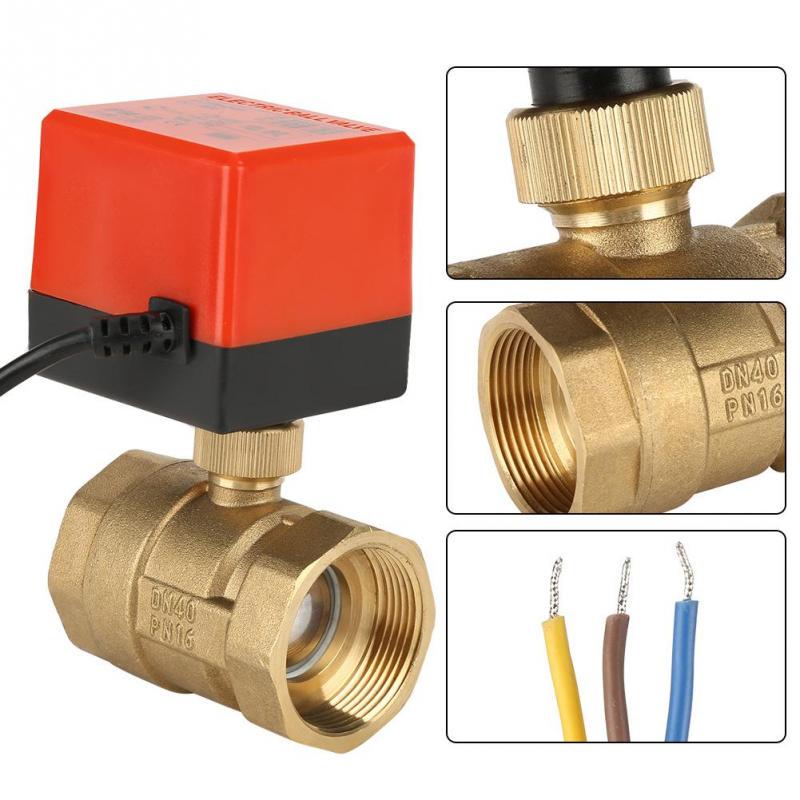 Valves G1/2 DN15 Ball Valve Brass Ball Valve 3 Way Motorized Ball