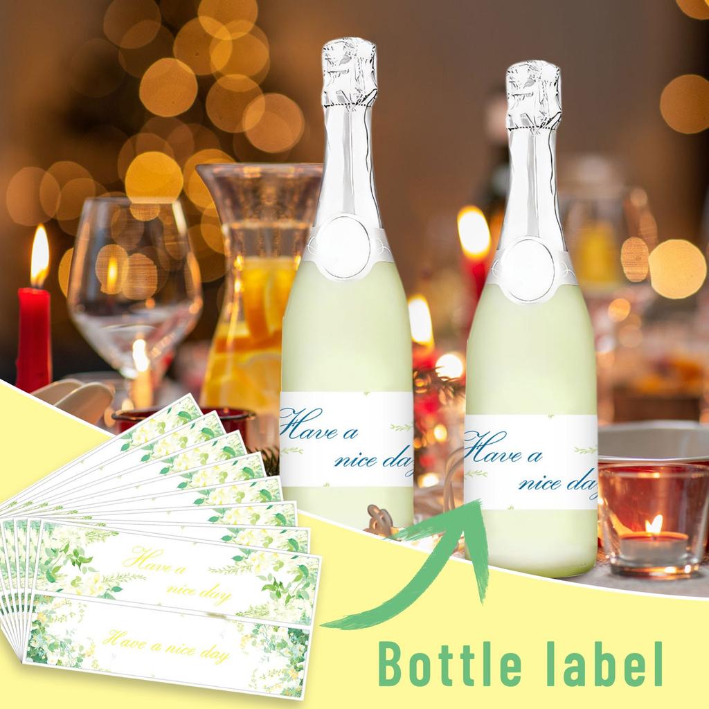 10 Pcs Theme Party Beverage Water Bottle Stickers Self-adhesive Party Decoration Stickers