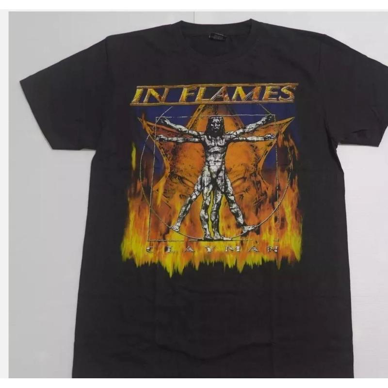 Vintage In Flames Clay Unisex T tričko světové kapely S 5XL