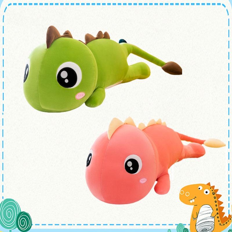Cute Dinosaur Plush Toy Pillow For Kids Room Decoration Red And Green, 58cm And 75cm