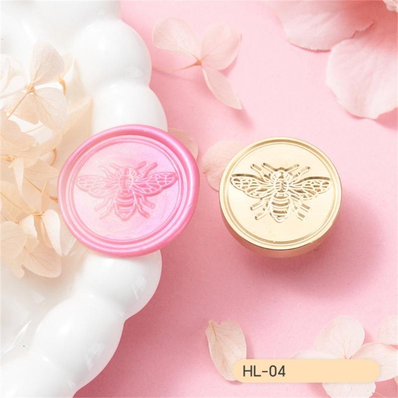 Retro Wax Seal Stamp Bees Heart Love Sealing Waxed Stamp for Invitation Envelopes Cards Photo Letter Decoration