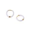 Colorful Series 18k Gold Titanium Steel Drip Oil Stud Earrings for Women