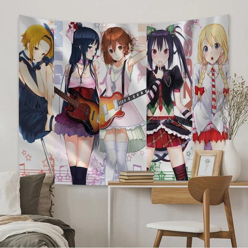 New KON Anime Cartoon Hanging Tapestry Bohemian Mandala Wall Art Home Party Decorative Japan Game Photo Background Cloth
