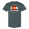 Colorado Distressed Circle - Hometown Pride T Shirt - Dark Heather