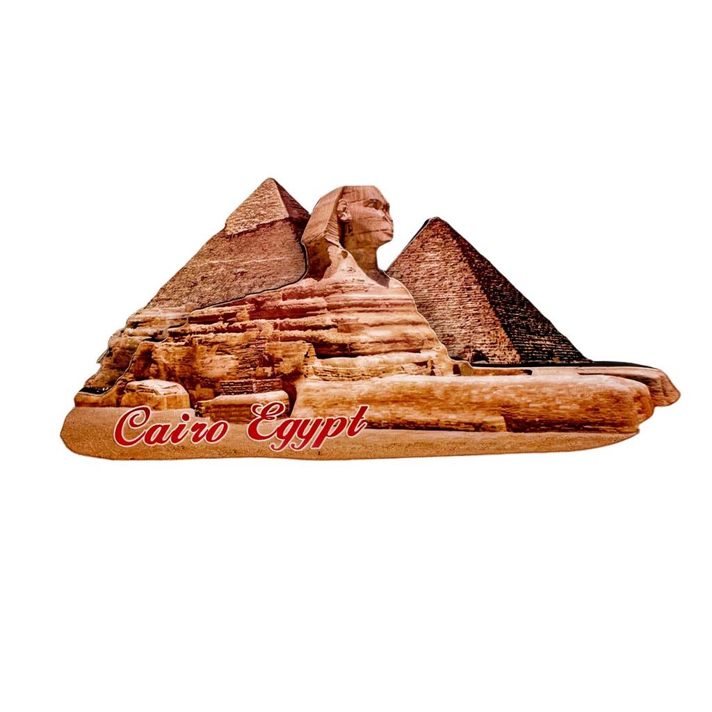 Hand-Painted Egypt Pyramids & Sphinx Resin Fridge Magnet - Tourist Souvenir. Free Shipping!