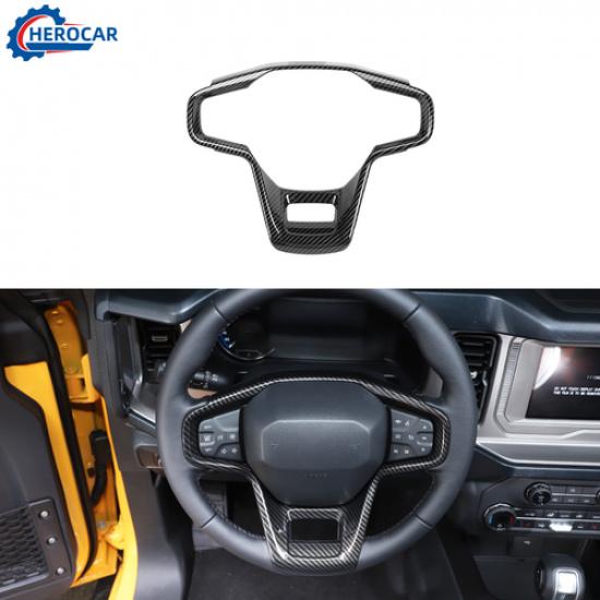 Carbon Fiber Steering Wheel Hand Wheel Panel Cover Trim For Ford Bronco -25