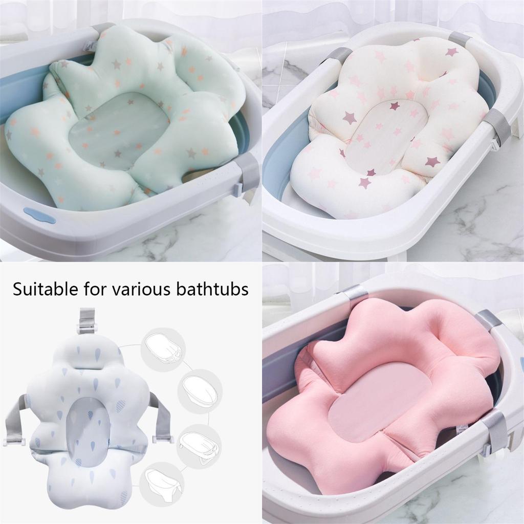 Clouds Baby Bath Pad Scientific Spinal Protection Non-slip Mat For Newborns
