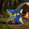 BBFDI Four and X 4x Polyester Printed Pillow Cover Square 30 35 40 45 50 55 Cm Soft for Sofa Bed Car Home Decor