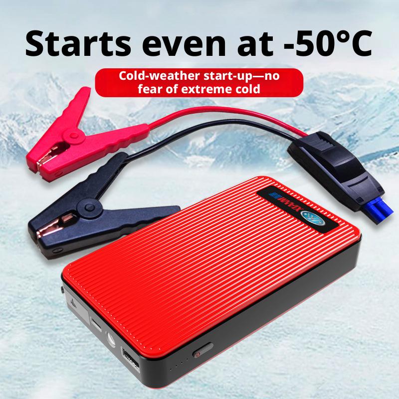 Car Emergency Jump Starter 12V Power Bank, Motorcycle Vehicle Starter Battery Booster Rescue Jump Starter Tool.