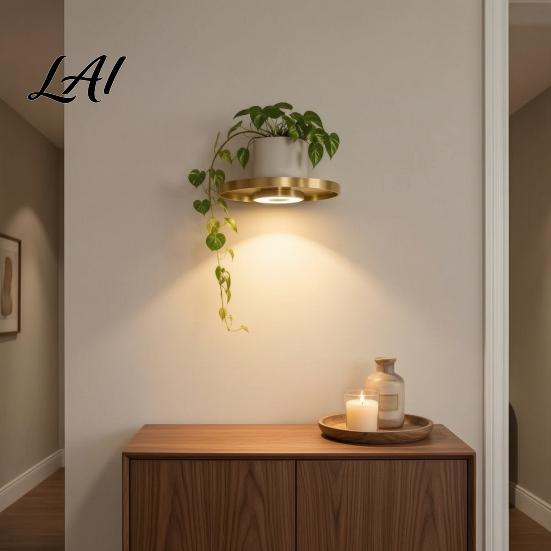 Floating Magnetic Decoration Levitating Plant Pot with LED Light Rotating Air Levitation Holder USB Powered Planter Desktop Ornament for Succulent