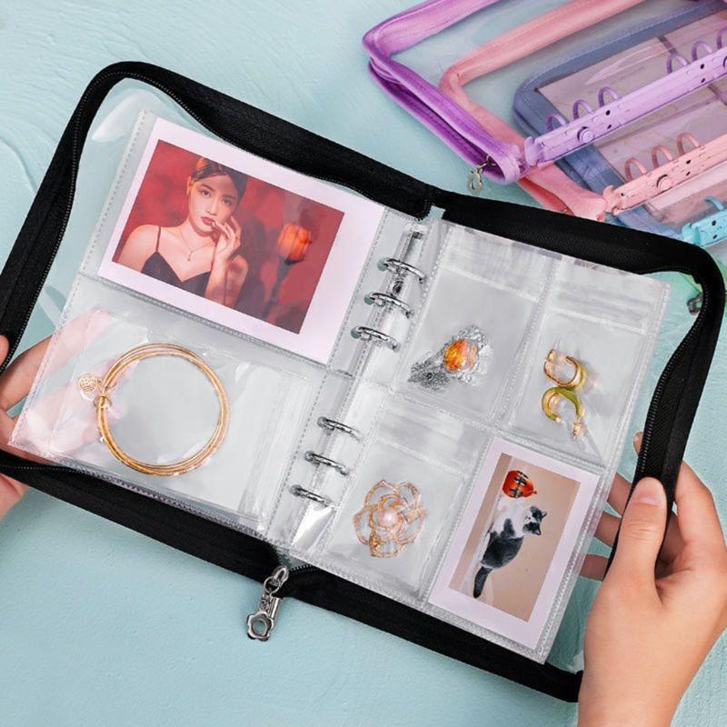Jewelry Storage Solution with Individual Pockets Dust Proof Jewelry Holder with Fashionable Look for Women