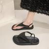 With skirt beach toe women's sandals 2025 summer new Internet celebrity super fire flat flip-flop sandals women's