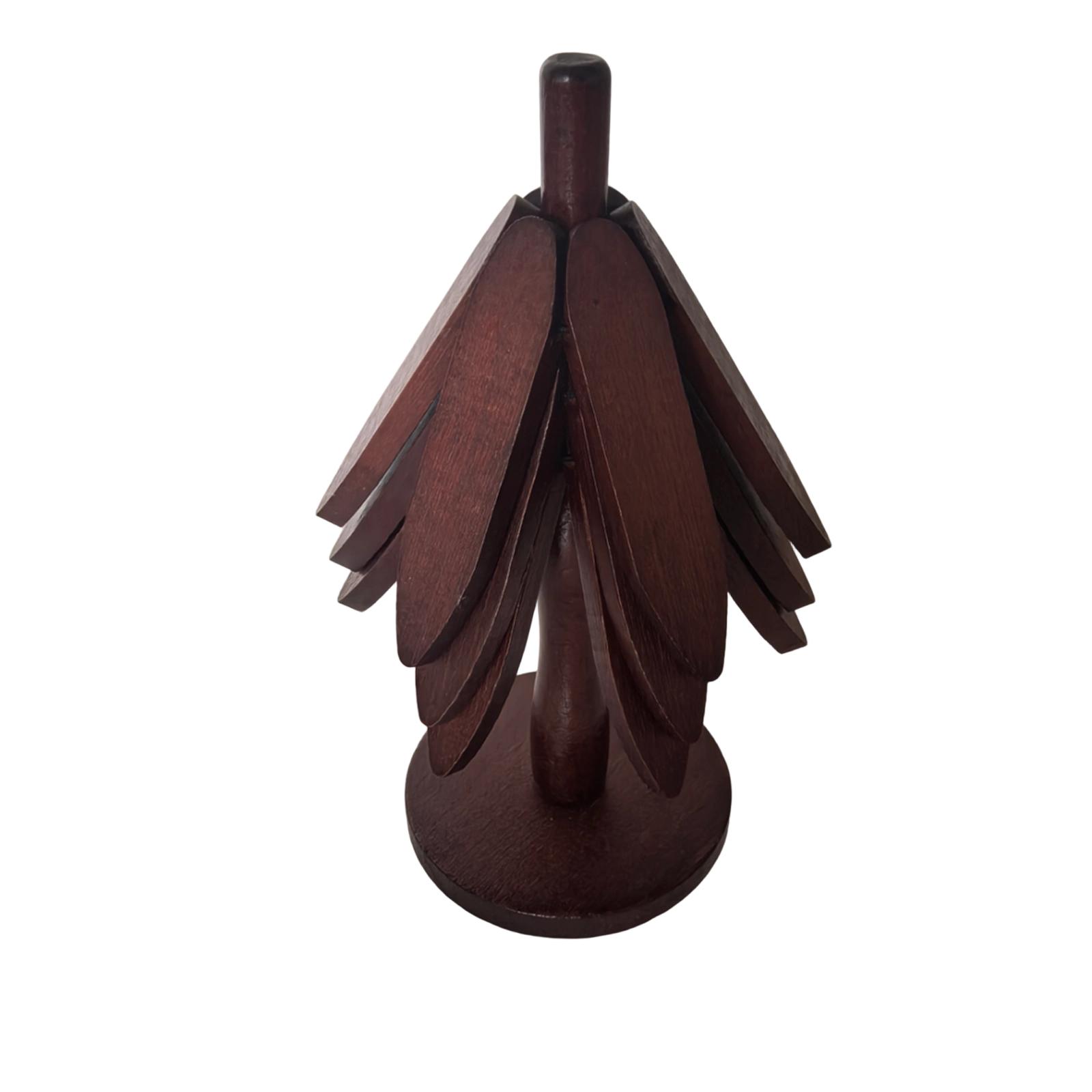 

Набор в форме дерева ,Деревянный Для горячих блюд Набор в форме дерева для чайника, горячих горшков One Size