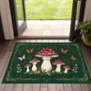 Magical Fairy Mushroom Moon Doormat Enchanted Garden Design for Front Door Entryway Non Slip Durable Floor Mat Perfect Gift