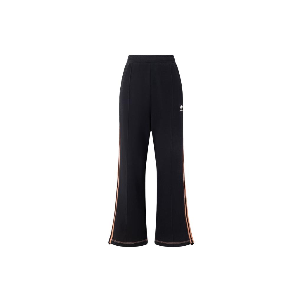 Adidas Originals City Skate Pants Three-Stripe Color-Block Loose Retro Sports Long Pants Knitted Women Pants Black IY5381