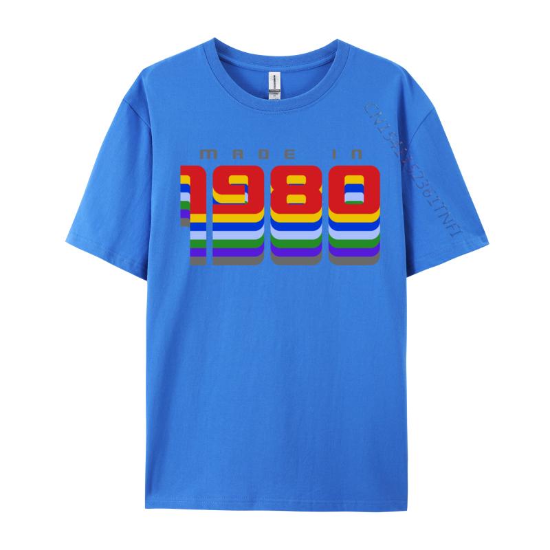 Made In 1980 40th Birthday Cotton Casual Tops Shirt 2024 Newest Student T Shirts Casual Autumn Tshirts