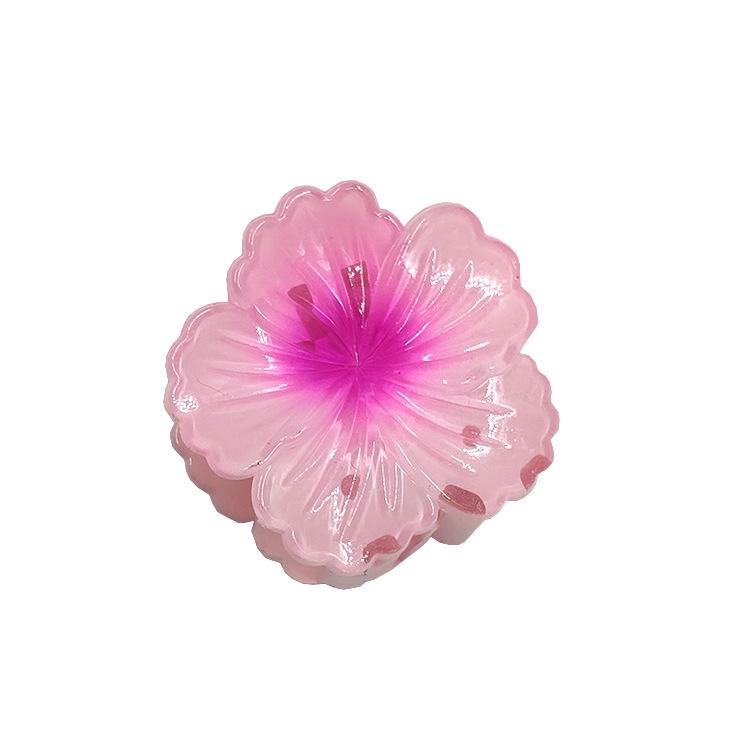 4cm průhledná třpytivá sponka do vlasů ve tvaru vajíčka s květinou - žraločí sponka do vlasů