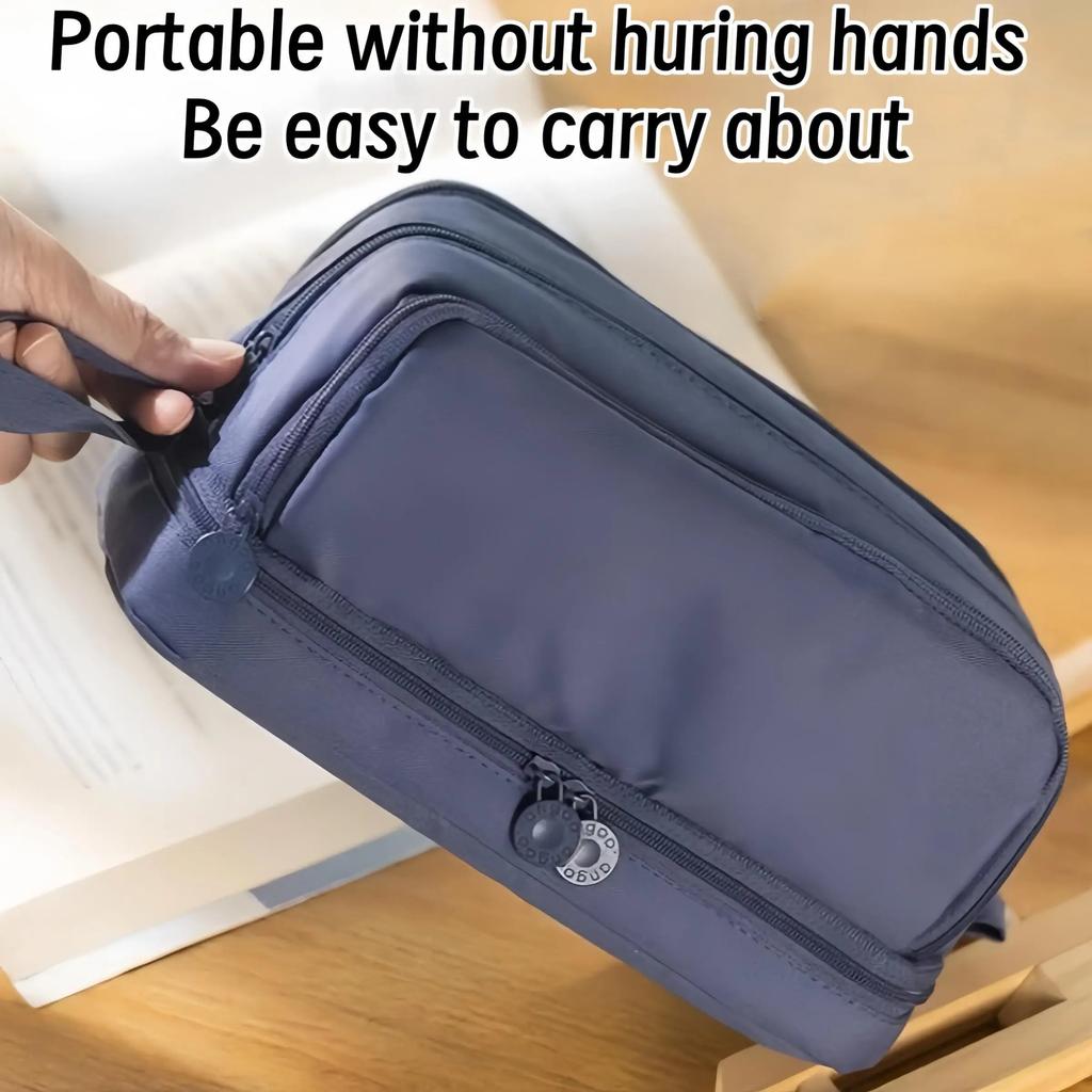 Large Capacity Stationery Case, Durable Oxford Cloth Pencil Case, Portable Organizer for School, Office and University Supplies