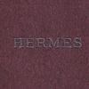 HERMES Scarf Large scarf with embroidered logo and fringe Redbrown cashmere mens Used