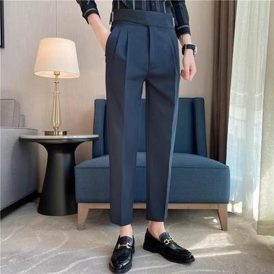 Men's Slim Fit Harem Trousers - Autumn/Winter Trendy Drape Casual Suit Pants
