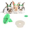 100pcs 0.7in Ear Tag Signs Marker Livestock Supplies for Rabbit Fox Mink Number Animal IdentificationGreen