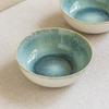 Kiln Change Glaze Blue And White Ceramic Bowl Salad Bowl Household Dish Bowl Soup Noodle Bowl Restaurant Simple Style Tableware Round Bowl