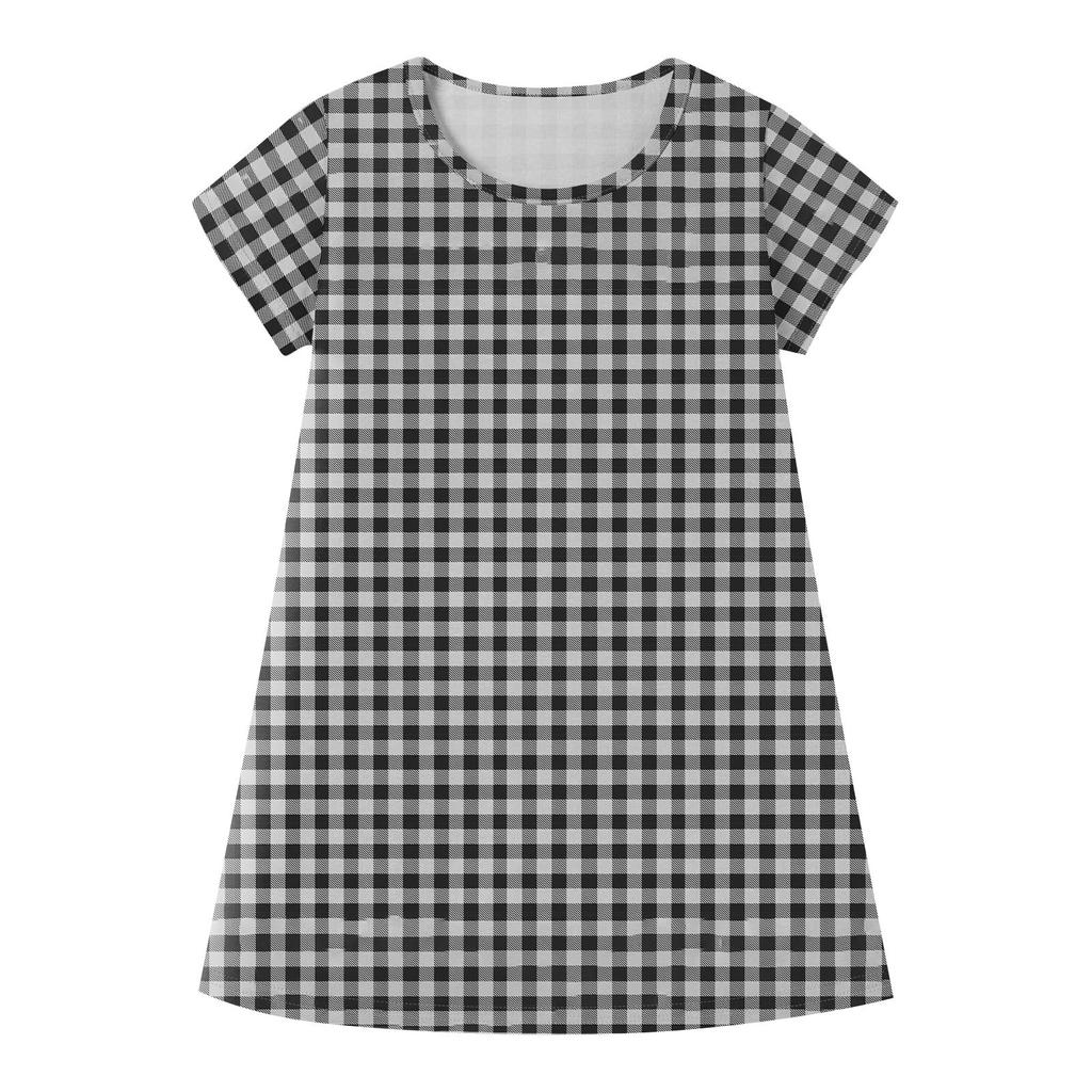 Children's Summer Short-sleeved Casual Fashion Round Neck Dress
