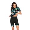Split Short-sleeved Sunscreen Women's Swimsuit Surfer Clothing Fashion Swimsuit Wetsuit