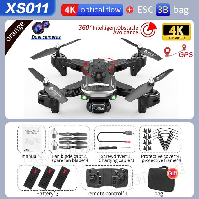 XS011 GPS Drone 4k Profesional HD Camera with Obstacle Avoidance Brushless Foldable Quadcopter Remote Helicopter Toys