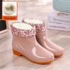 Women's Oxford Sole Waterproof Short Rain Boots - Non-Slip Fashion Outerwear Rubber Shoes