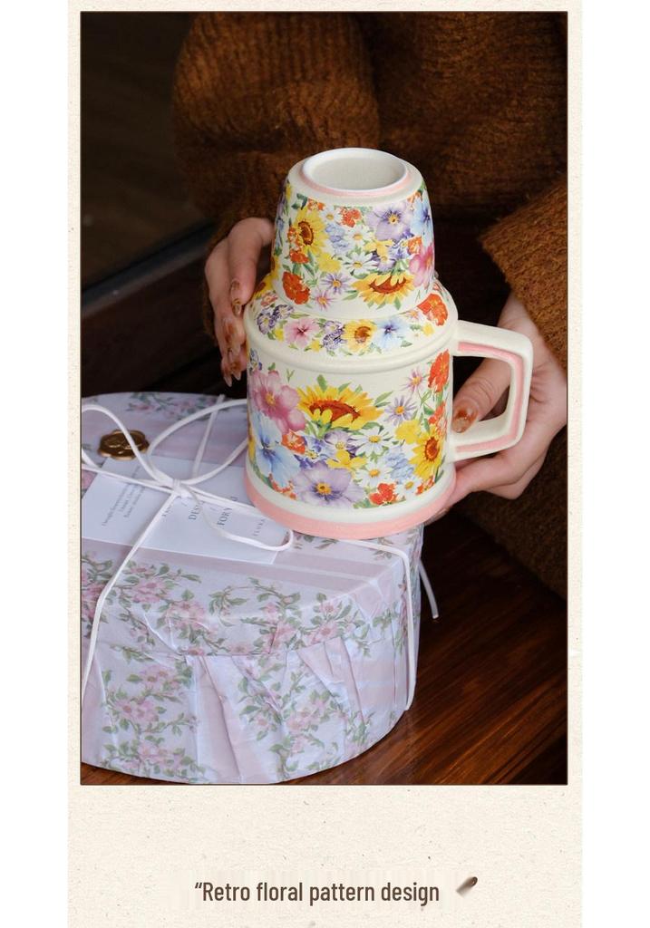 Lily of the Valley Ceramic Kettle & Mug Gift Set for Weddings and Birthdays