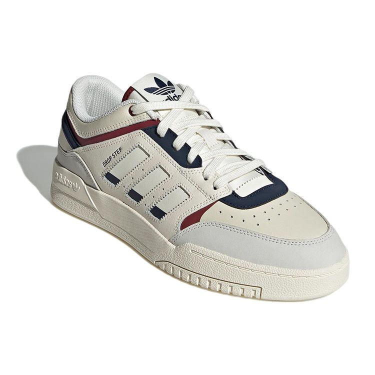 Adidas Originals Drop Step Low Leather Suede Non-Slip Shock Absorbing Durable Lightweight Low-Top Skate Shoes Unisex Sneakers Beige GW9728