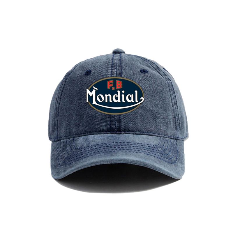 FB Mondial Baseball Cap Summer Distressed Dad Hats Unisex Outdoor Adjustable Cotton Caps
