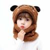 1-3PCS Fashionable Warm Cartoon Animal Winter Hat Set for Boy and Girl  Windproof Soft Hat Scar for Kids School Essential