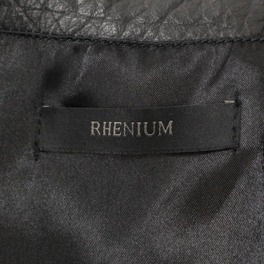 HIDEAWAYS [RHENIUM] Black cowhide double rider jacket Jacket 38 blackUsed