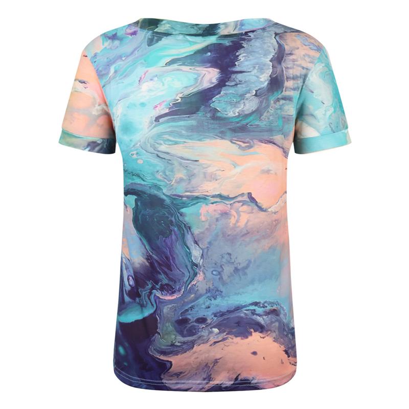 Womens T Shirt Ladies Summer Casual Loose V-Neck Short Sleeve Top T-Shirt