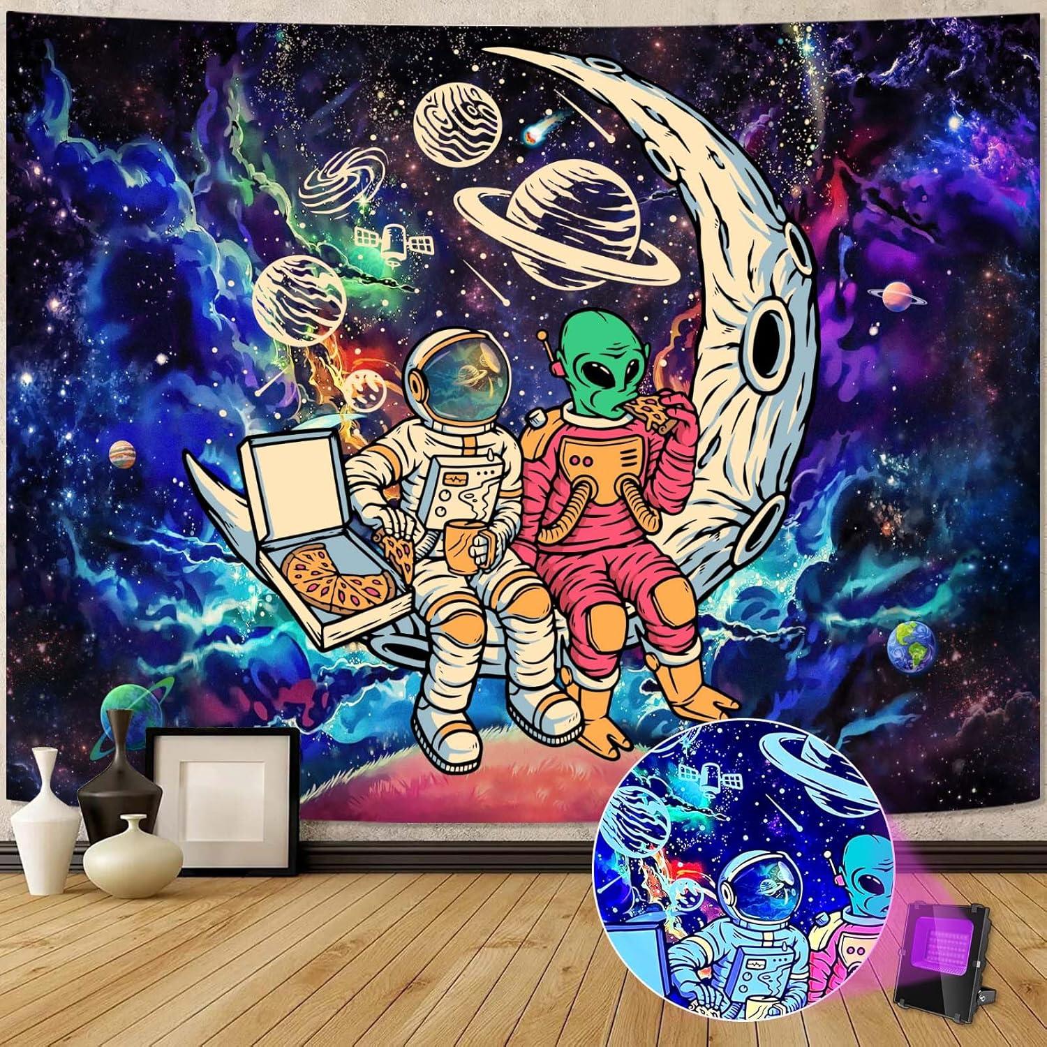 Tapestry yexit funny space astronaut alien 75x100