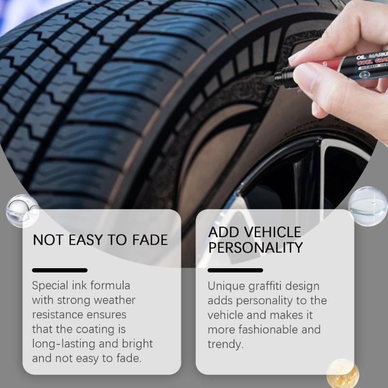 Permanent Marker Waterproof Paint Markers for Metal Surfaces Tire Black Paper Wood Oil Based Paint Marker