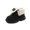Winter  Kids' Fleece-lined Lace-up Cotton Boots Short Boots for Girls Children's warm boots