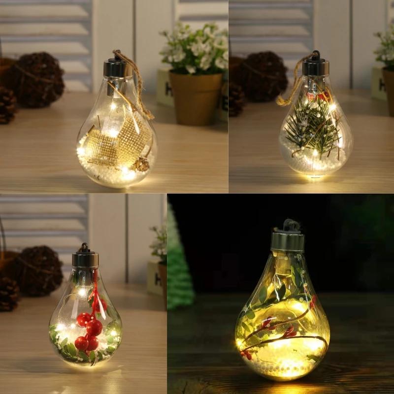 Christmas LED Bulb Decorative Light Hanging Light Home Party Wedding New Year's Decor Night Lamp Christmas Pendant Drop Omaments