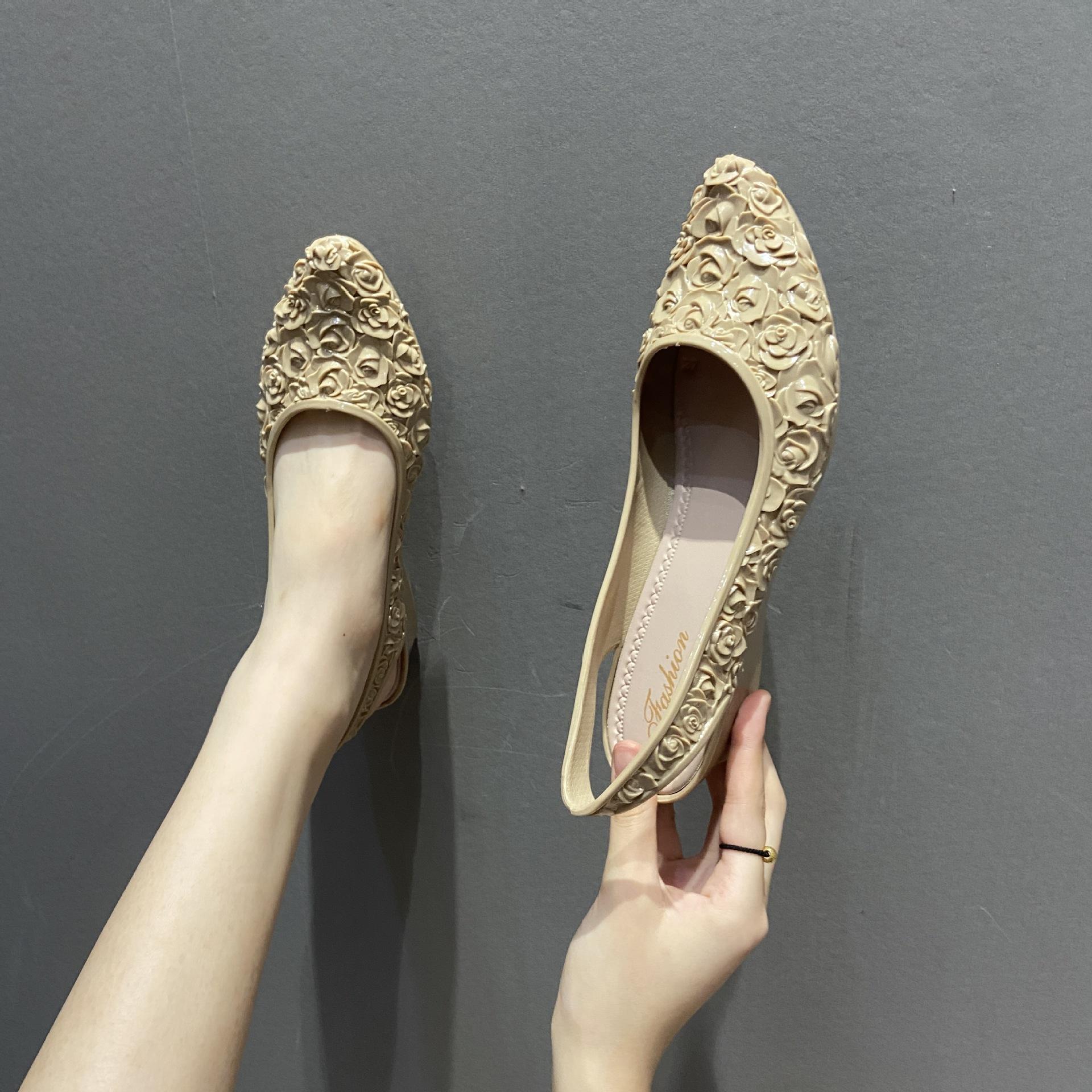 

Новые сандалии с острым носком и неглубоким носком, женская мода, универсальная женская обувь с босоножками на танкетке, женская обувь для пляжа 40 (one yard smaller) золотой