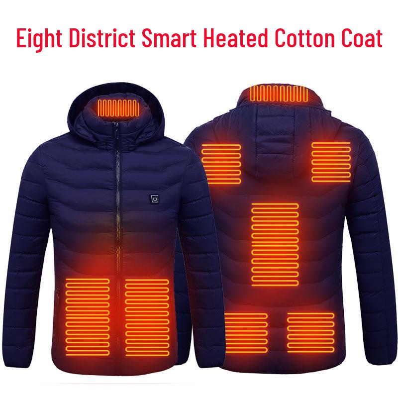 2025 Men's USB Electric Heated Jacket: Winter Warm, Lightweight, Thin Heating, Constant Temperature, Cotton.