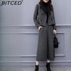 BITCED Women's Fall/Winter Two-Piece Set: Herringbone Tweed Blazer & Wide-Leg Pants Casual Fashion Set