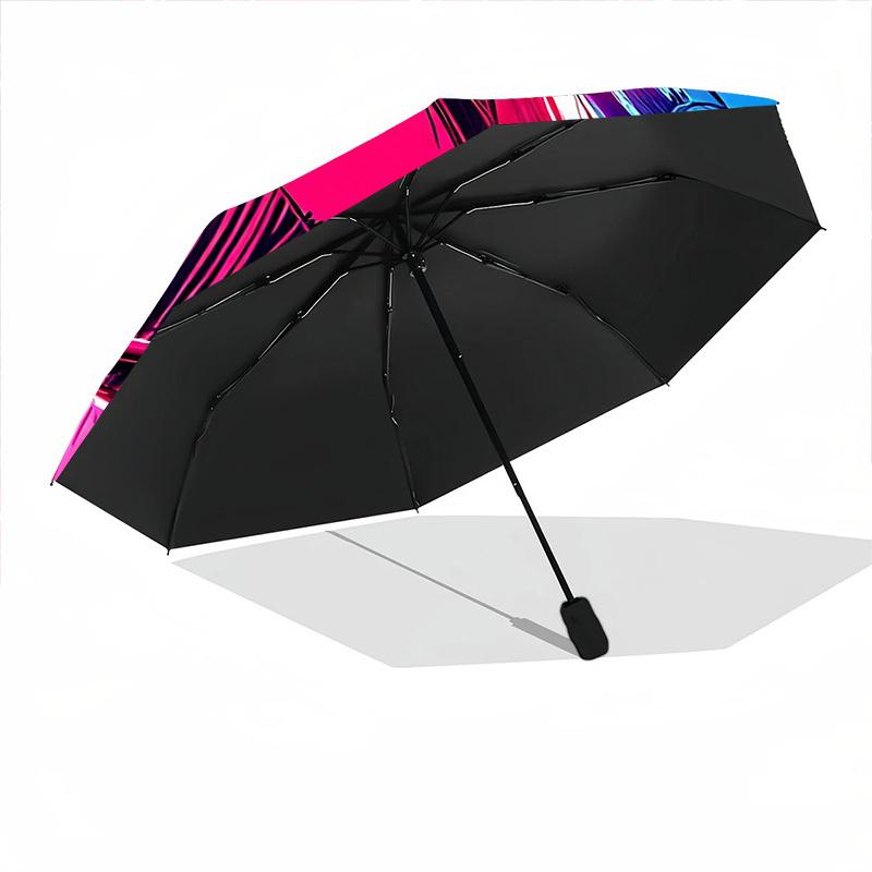 1pc Darth Vader Automatic Folding Umbrella - Compact 8-Rib Design, Durable Plastic & Iron, Daily Use F104025
